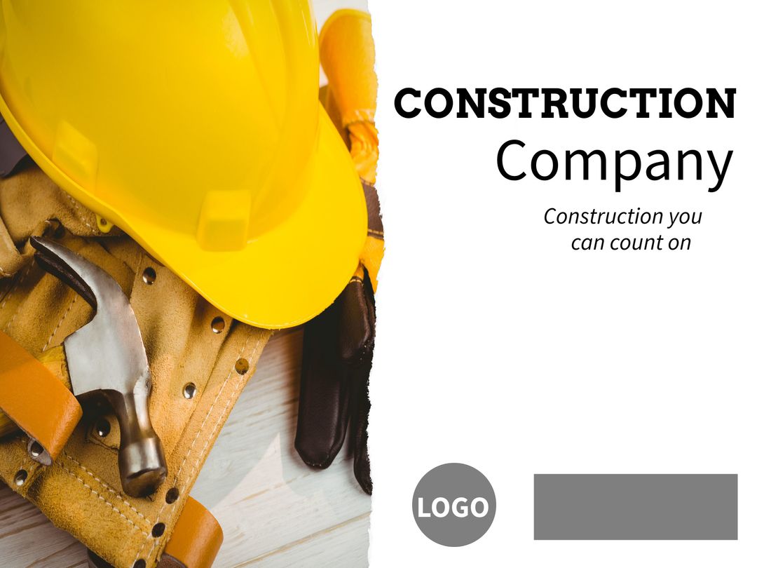 Construction Expertise with Hard Hat and Tools for Marketing and Training - Download Free Stock Templates Pikwizard.com