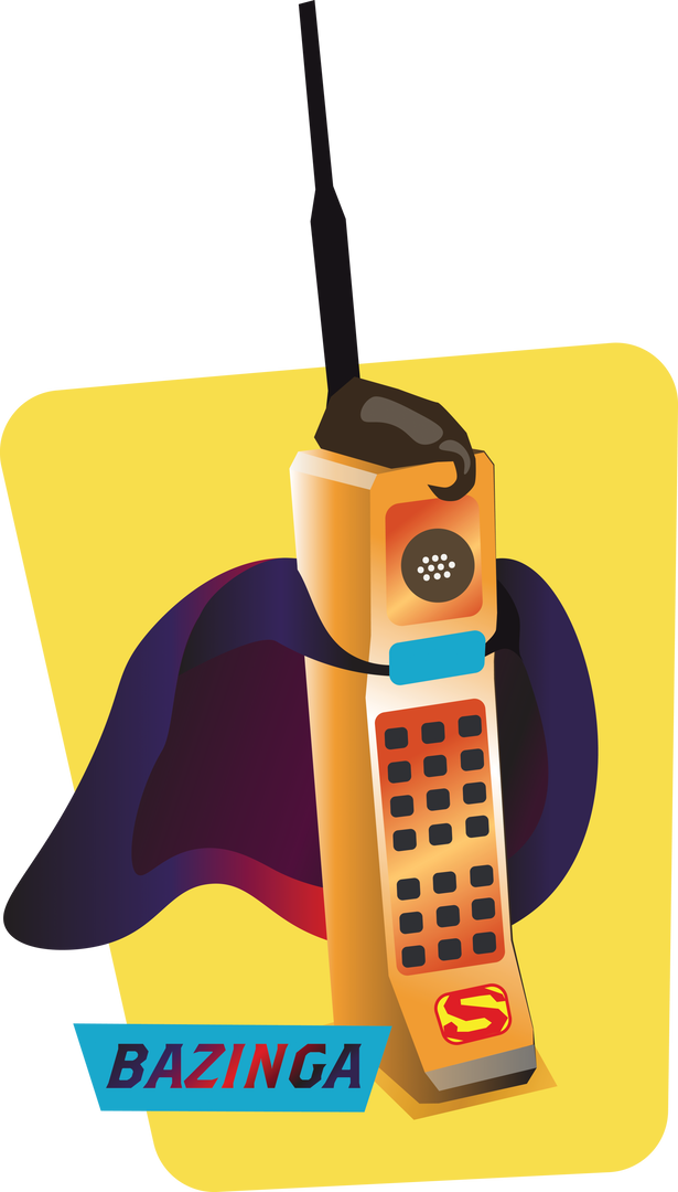 Vintage Mobile Phone Cartoon Vector on Transparent Background - Download Free Stock Images Pikwizard.com