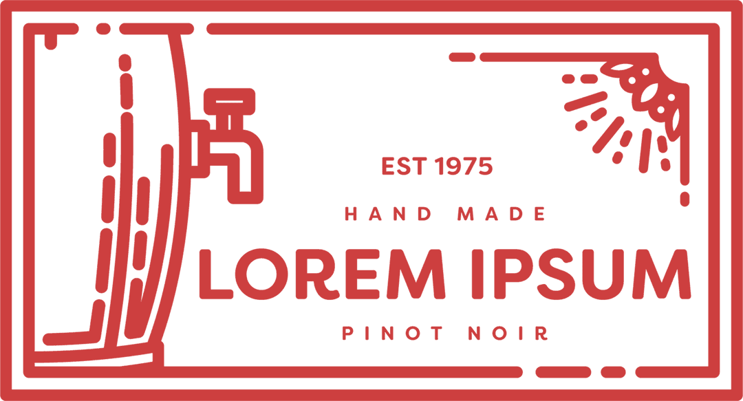 Digitally Rendered Tap with Text on Transparent Background