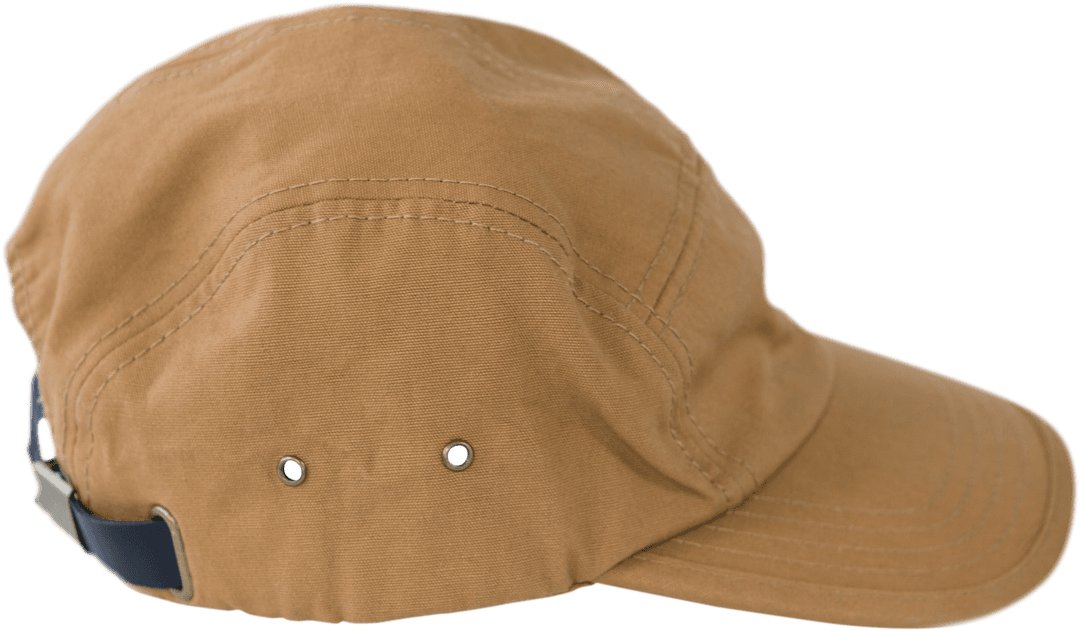 Side View Transparent Brown Baseball Cap with Adjustable Strap