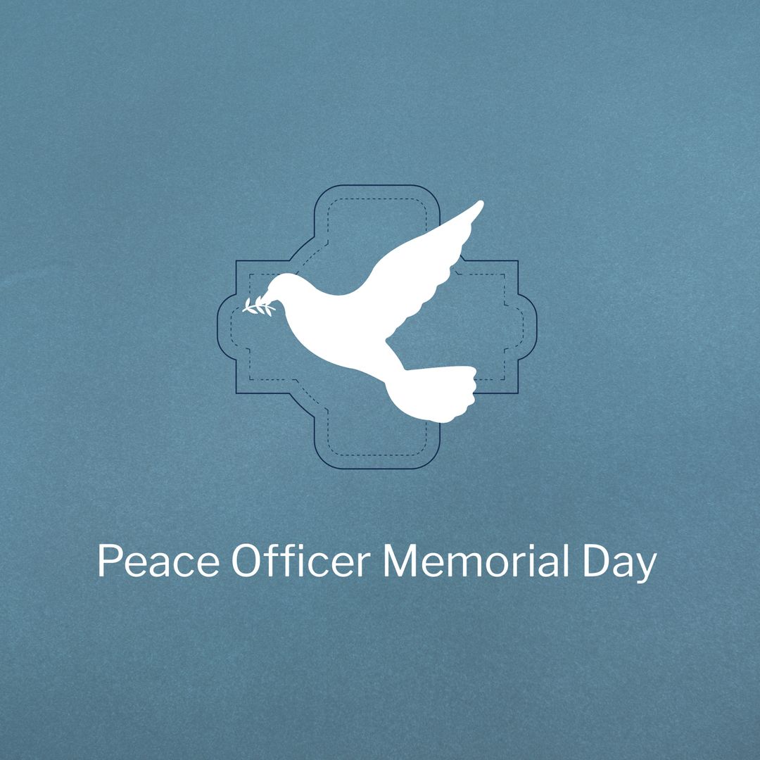 Peace Officer Memorial Day Event with White Dove Graphic