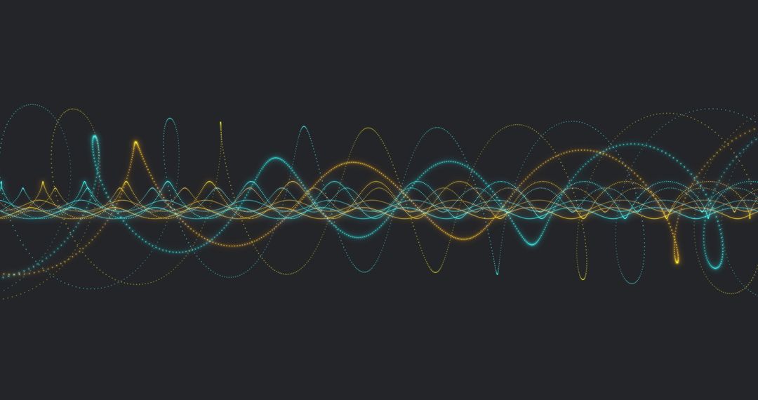 Abstract Colorful Waveforms on Dark Background