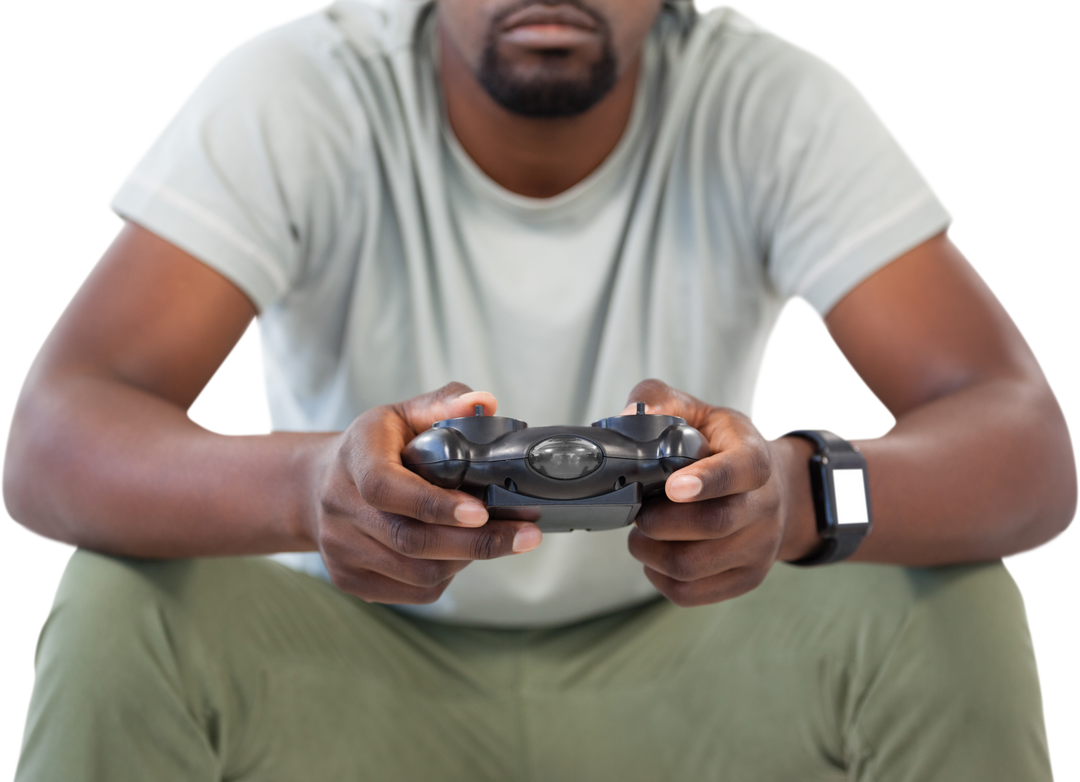 Transparent Mid Section of Man Playing Video Game with Controller - Download Free Stock Images Pikwizard.com