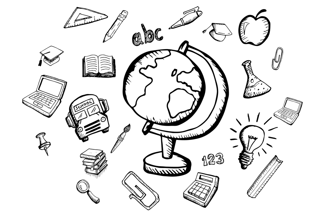 Transparent School Icons Variety Educational Elements