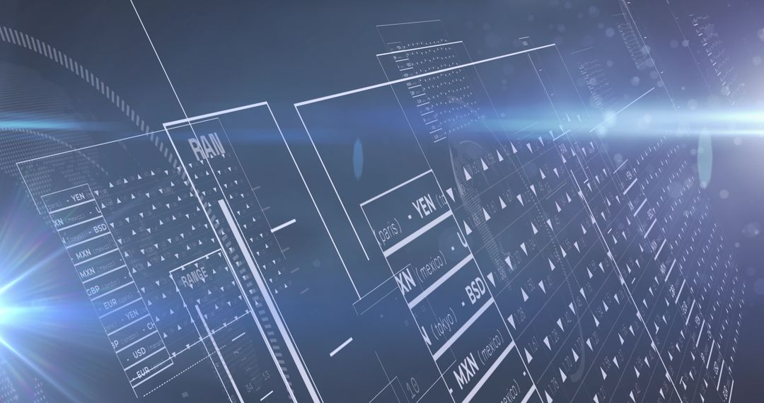 Abstract Digital Interface Representing Global Finances