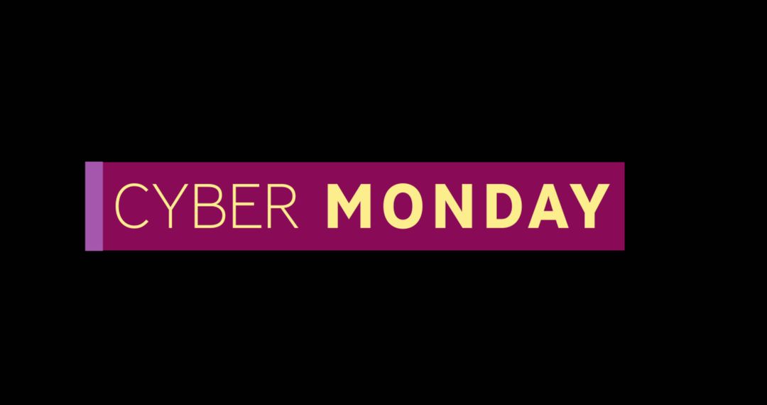 Cyber Monday Bold Text on Black Background