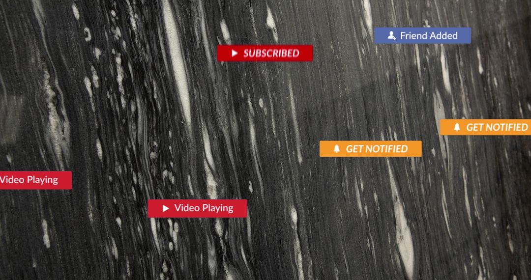 Digital Notification Alerts on Textured Surface