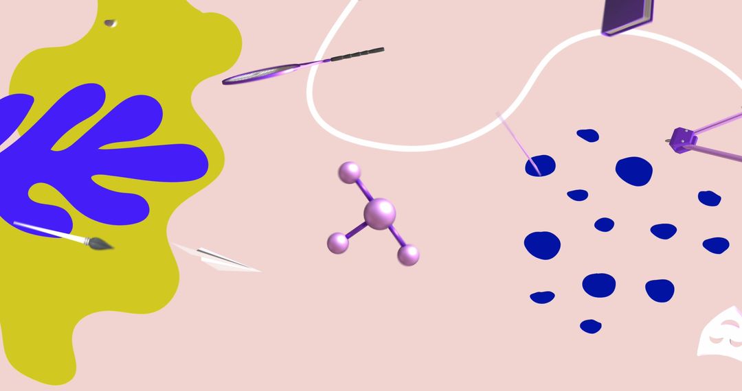 Abstract Educational Concept with School Icons on Patterned Background