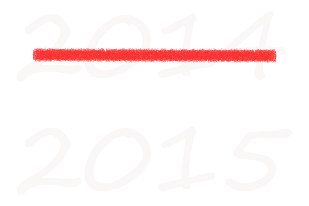 Stylish 2015 New Year Celebration Text on Transparent Background