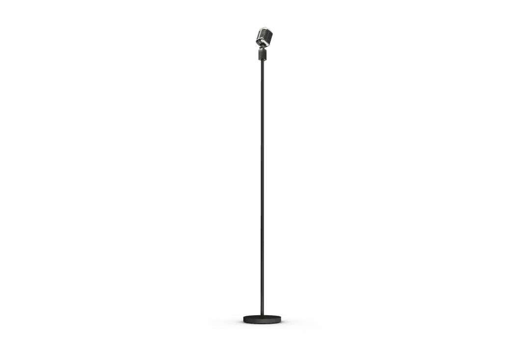 Microphone Stand with Transparent Background for Music Theme Projects