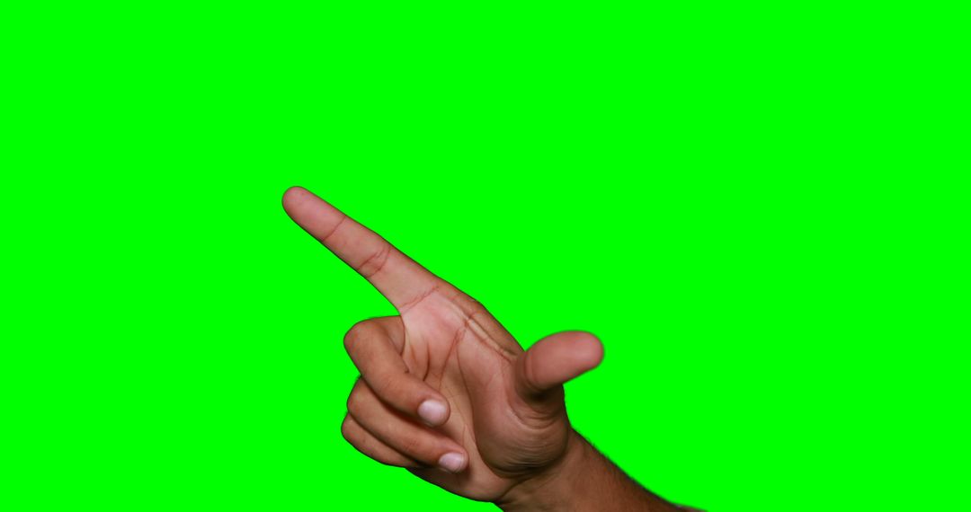 Hand Pointing Upwards Gesture on Bright Green Background - Free Images, Stock Photos and Pictures on Pikwizard.com