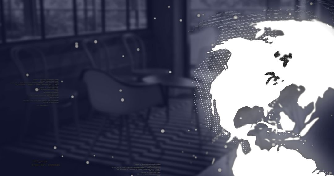 Digital Global Network Overlay Classroom Setting