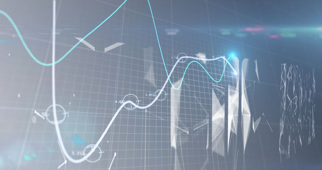 Abstract Financial Data and Tech Grid Interface Concept