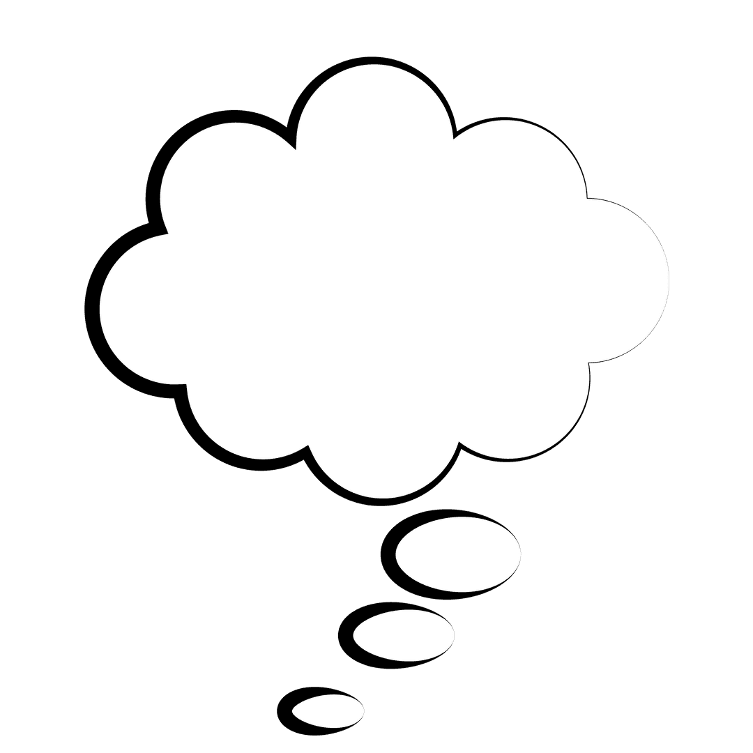 White Speech Bubble with Transparent Background Charts Creativity