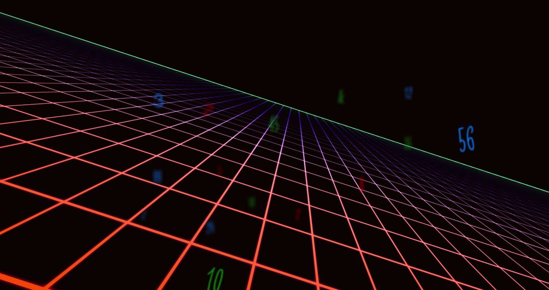 Futuristic Digital Grid for Financial Data Analysis