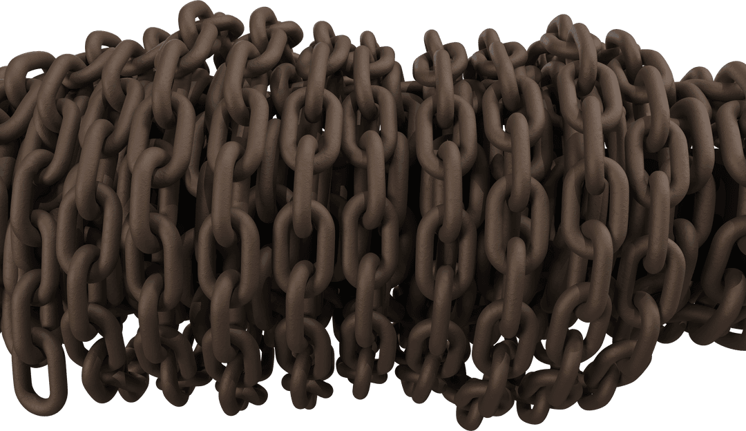 Transparent Dark Brown Chain on Spool for Industrial Use