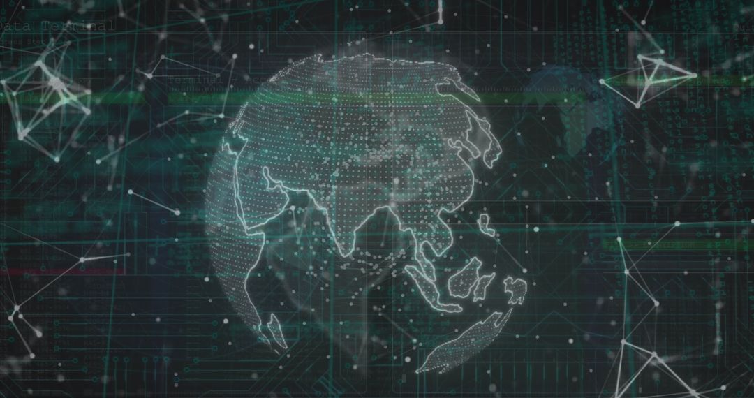 Global Digital Network and Data Visualization