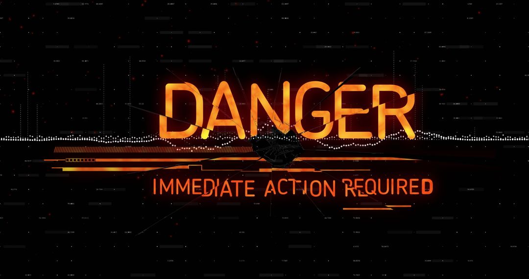 Digital Warning Interface Advancing DANGER Alert
