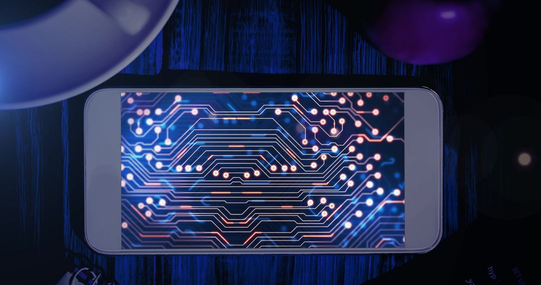 Smartphone with Digital Circuit Interface Display