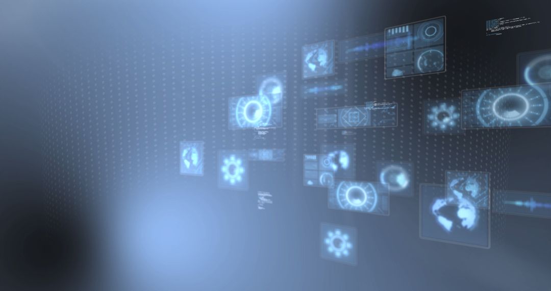 Modern Digital Interface with Data Processing and Graphics