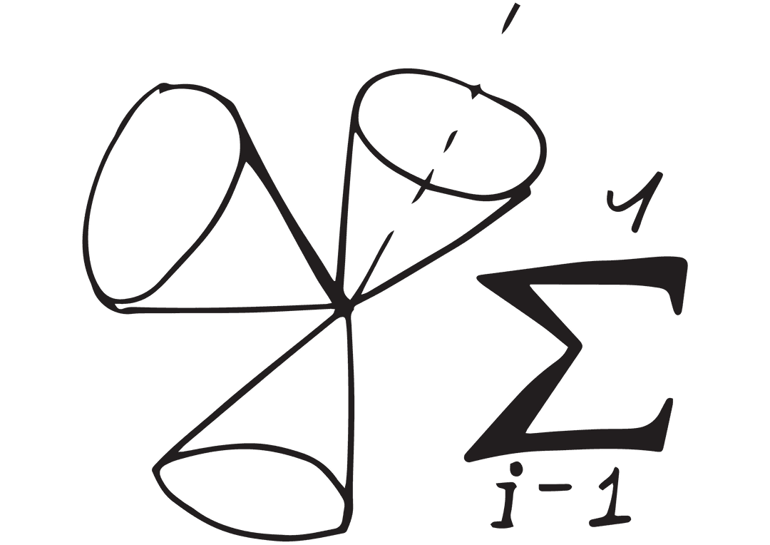 Transparent Illustration of Math Symbols and Geometric Shapes