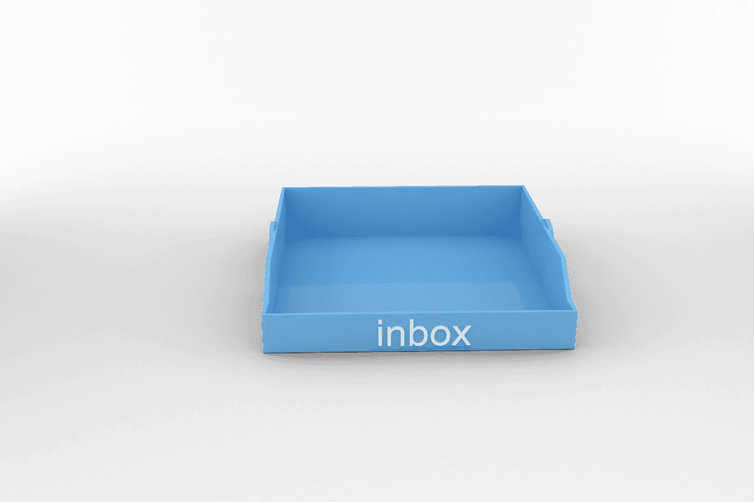 Transparent Blue Inbox Tray Digital Vector Design PNG