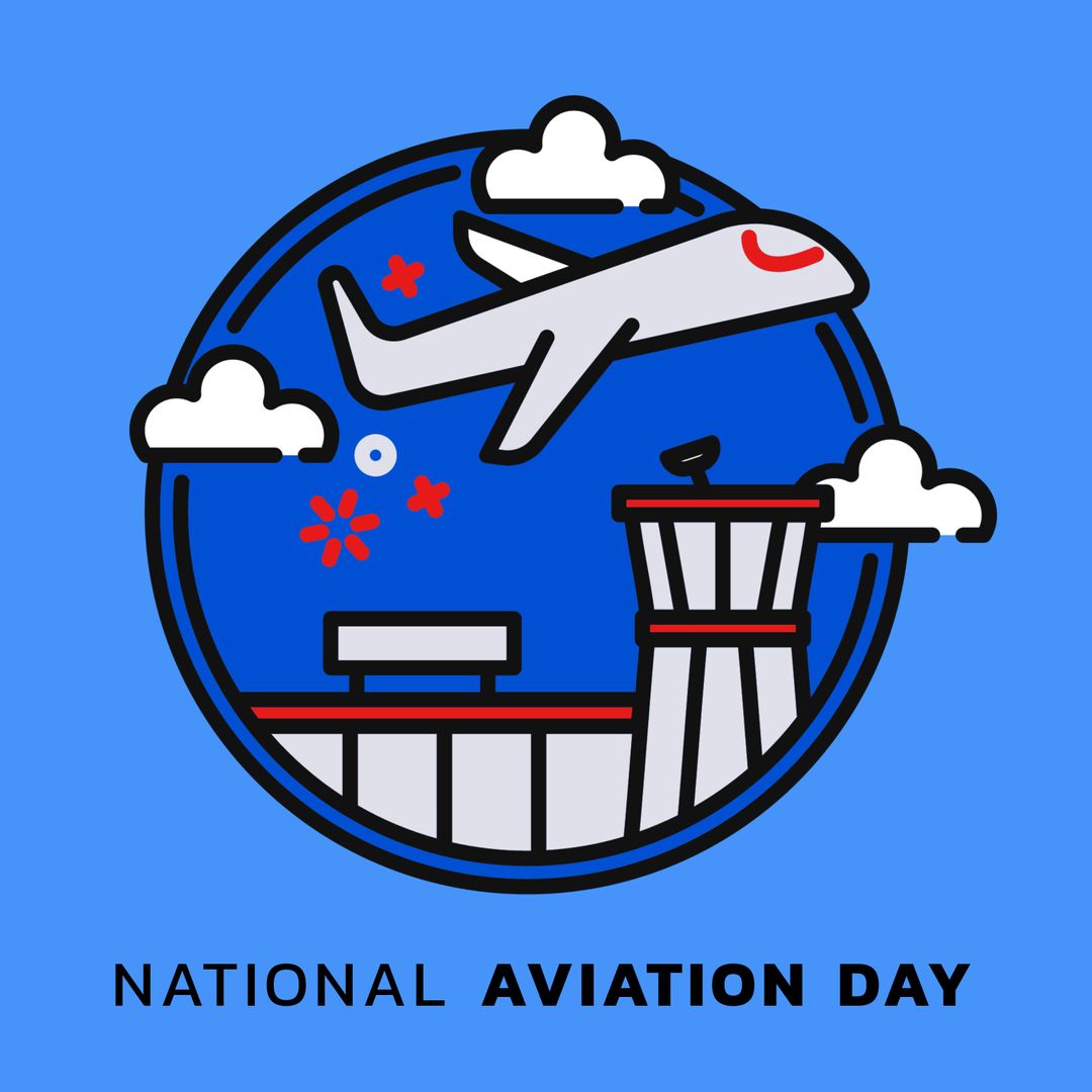 National Aviation Day Celebration Illustration