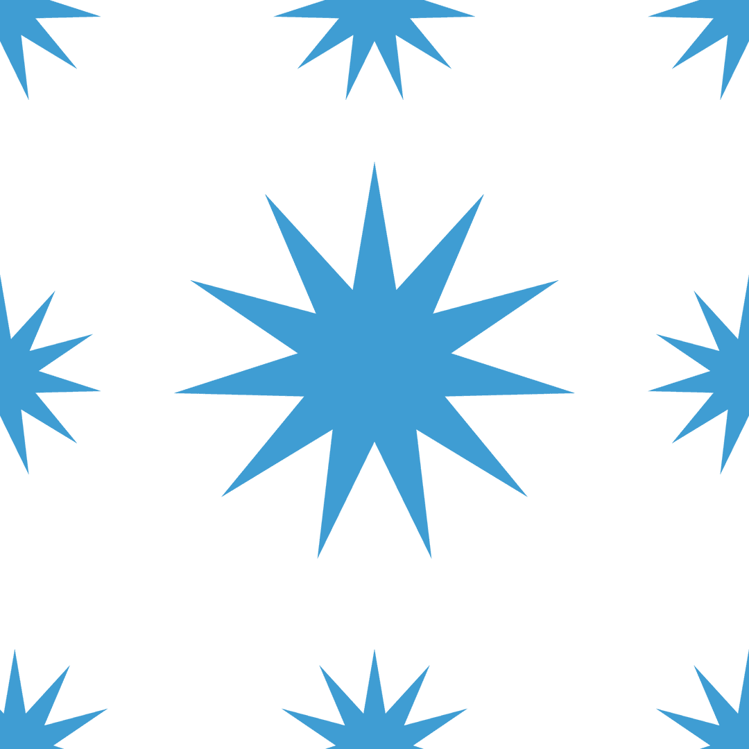 Blue Stars Pattern on Transparent Background for Design Mockups