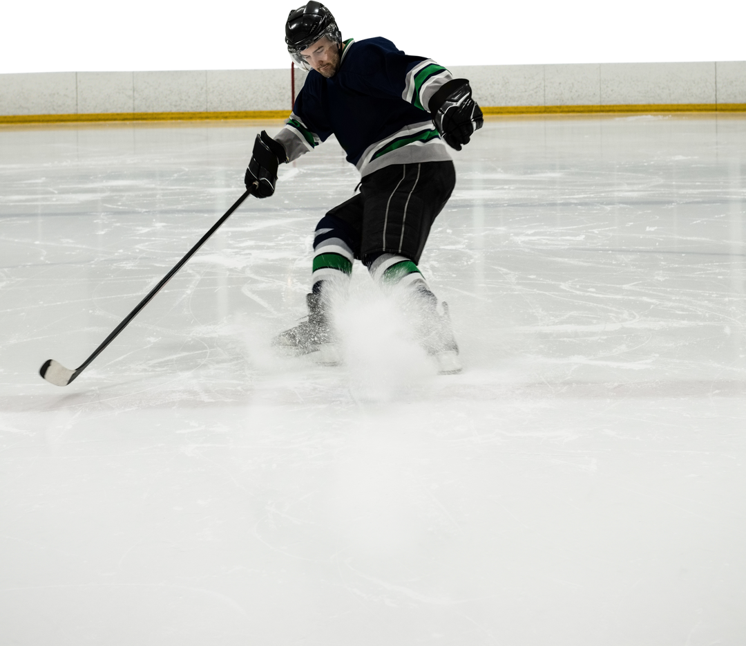 Caucasian Hockey Player In Action On Transparent Background - Download Free Stock Images Pikwizard.com