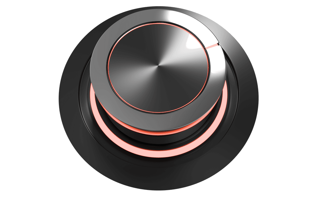 Futuristic Abstract Dial on Transparent Background