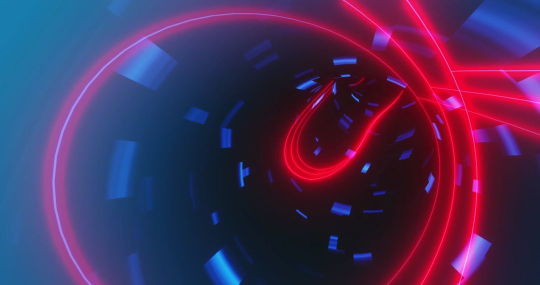 Dynamic Neon Tunnel with Blurred Light Streaks