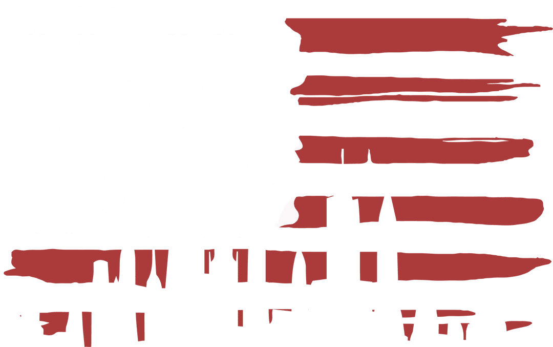Transparent American Flag with Cityscape Silhouette Vector
