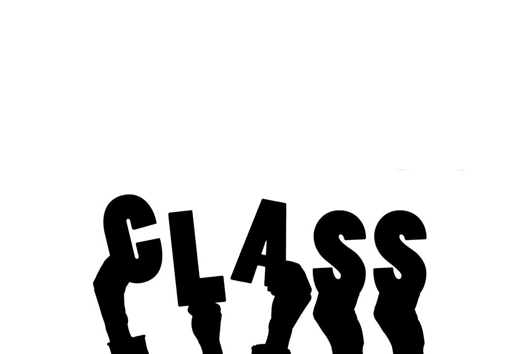 Transparent Hands Holding Chalk with Class Text