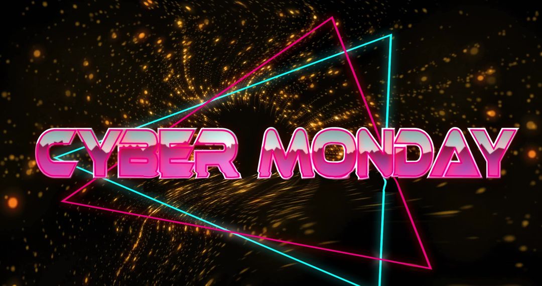 Neon Cyber Monday Digital Marketing Banner