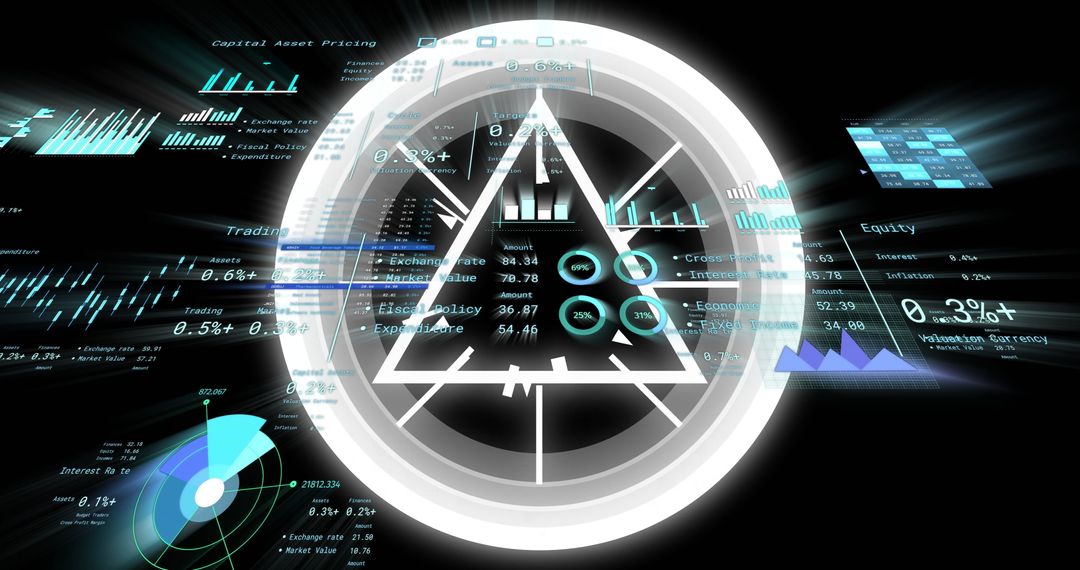 Futuristic Holographic UI with Data Visualization in Smart Environment