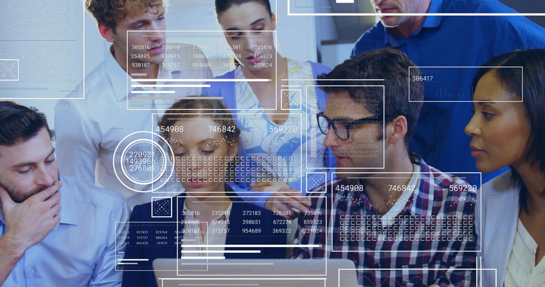 Collaborative Business Team Analyzing Digital Data Technology