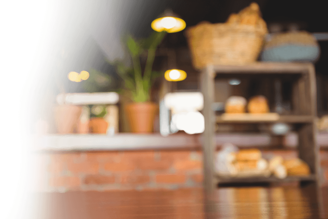 Bistro Interior with Warm Atmosphere on Transparent Background