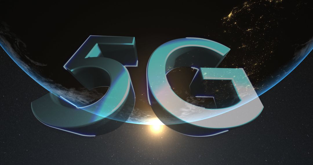 5G Technology Concept with Global Network Visualization