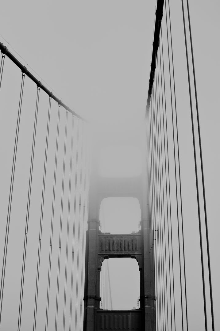 Misty Golden Gate Bridge on Foggy Day - Free Images, Stock Photos and Pictures on Pikwizard.com