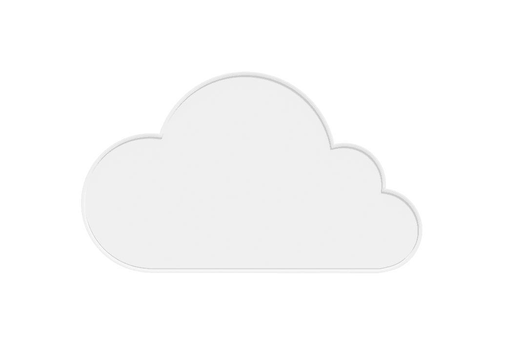 Vector Cloud Symbol Isolated on Transparent Background