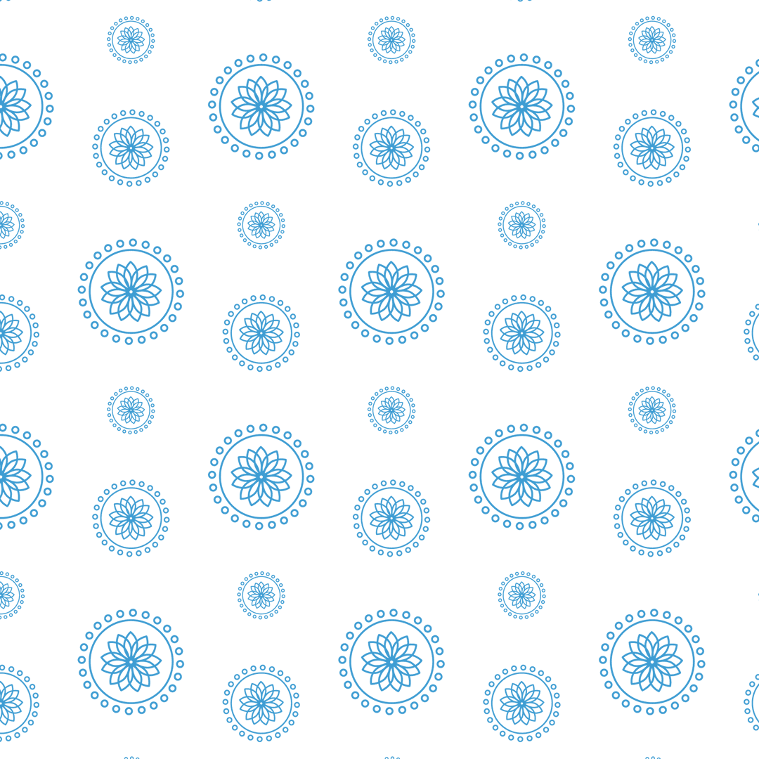 Seamless Blue Floral Patterns, Transparent Background for Design Use