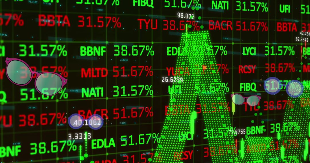 Stock Market Analysis with Holographic Data and Eyeglass Overlay