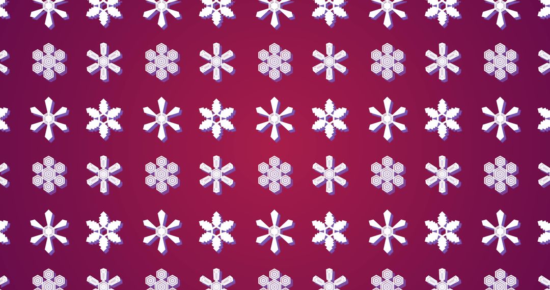 Geometric Snowflake Pattern on Pink Background