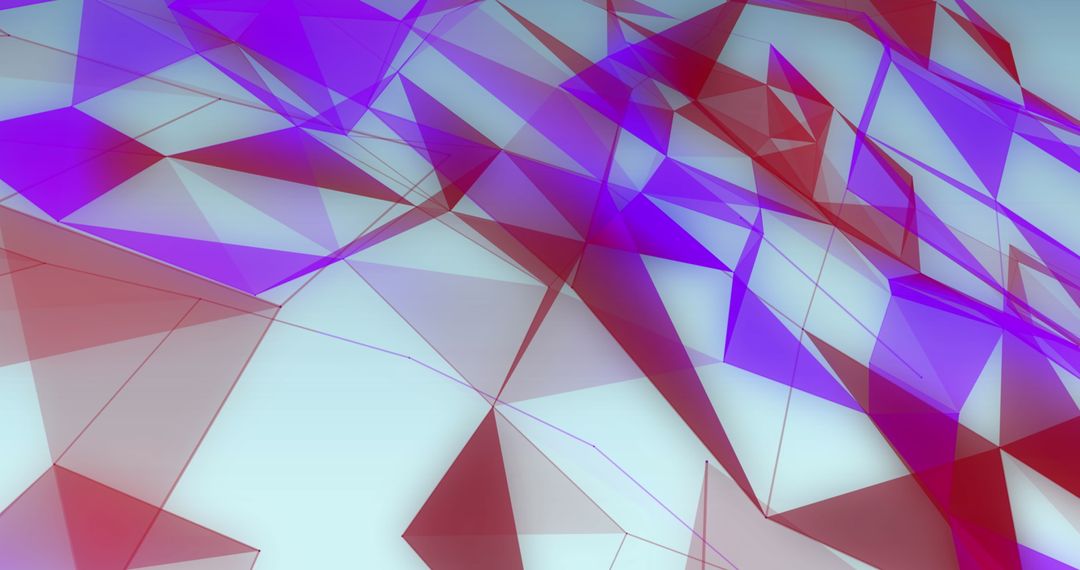 Vibrant Abstract Geometric Shapes on White Background