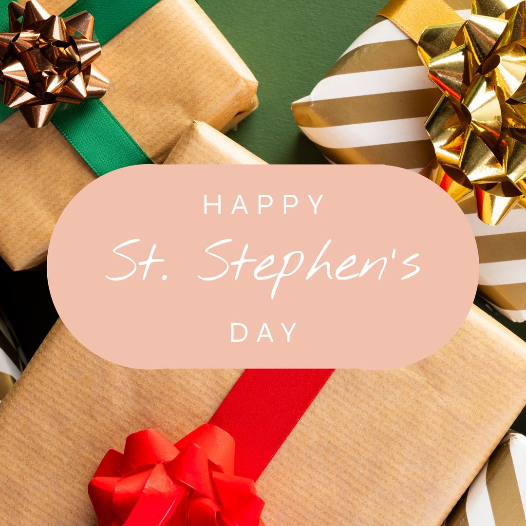 St. Stephen's Day Greeting with Wrapped Gifts