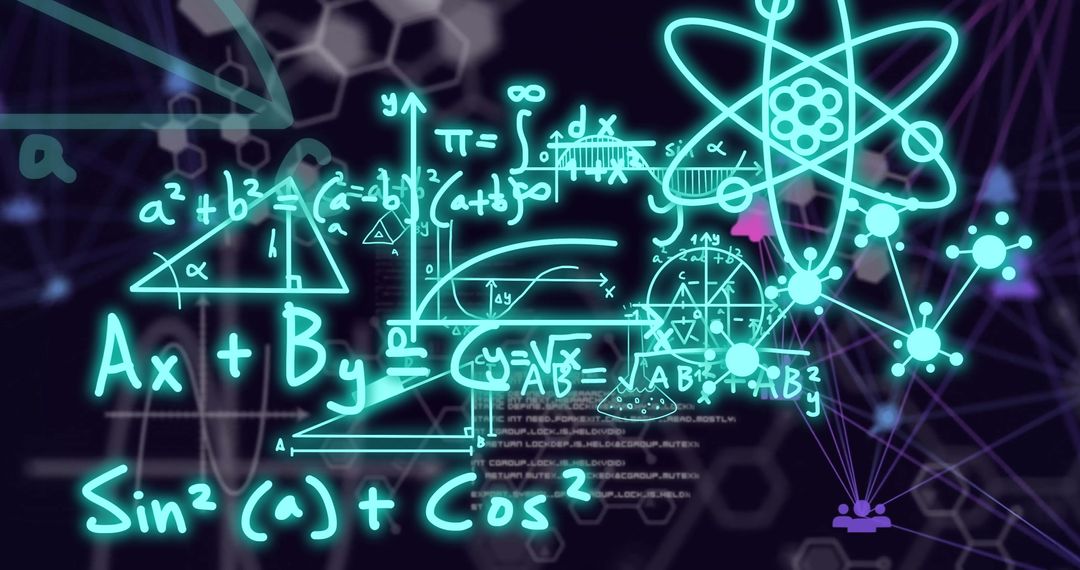 Digitally Generated Scientific Data and Networking Concept