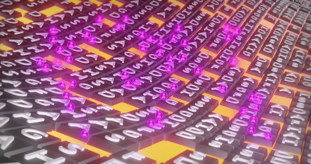 Global Connections with Data Processing Concept