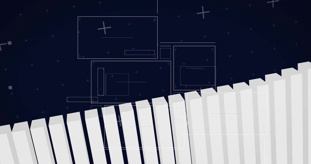 Abstract Modern Geometric Digital Design with 3D Bars