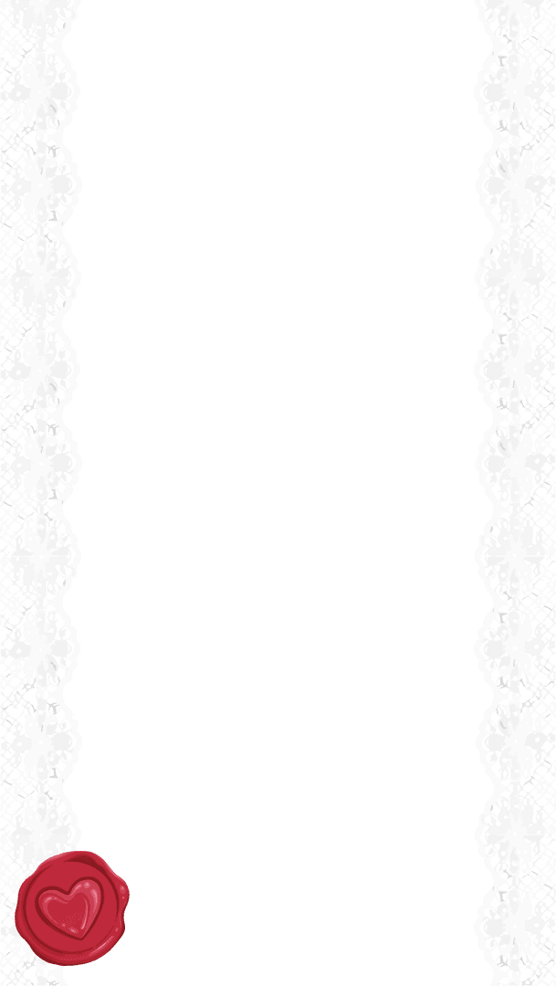 Transparent Lace Frame with Heart Wax Seal for Invitations