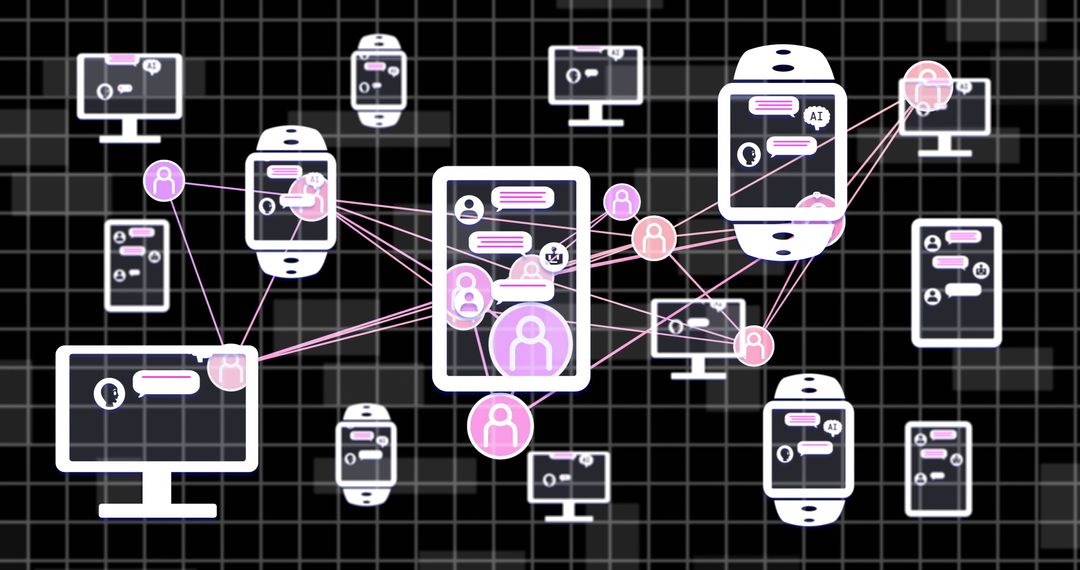 Global AI Network Connecting Multiple Devices Illustration - Free Images, Stock Photos and Pictures on Pikwizard.com